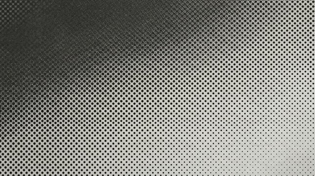 Halftone dot pattern texture background, black and white grunge screen print, retro comic raster backdrop for design