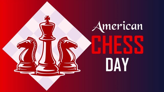 American Chess Day Typography Animation for Social Media