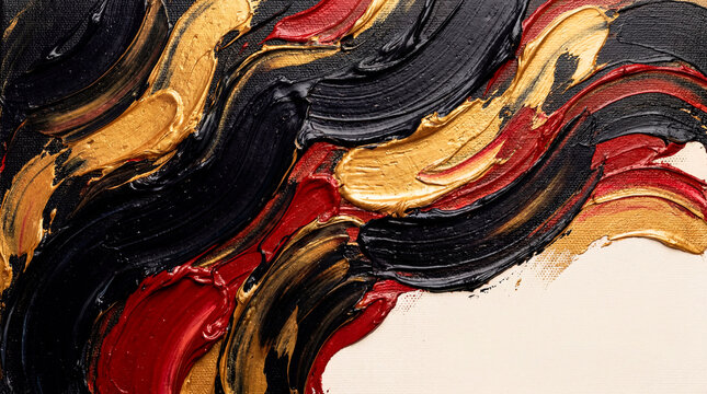 Textured black gold and red paint strokes background for a Black Friday sale banner