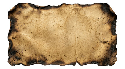 Vintage burnt parchment paper texture, aged beige antique scroll background with charred edges for design and copy space © GraphicsWorld