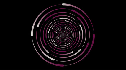 Fototapeta premium Abstract Maroon Spiral Circular Lines on Black Background.