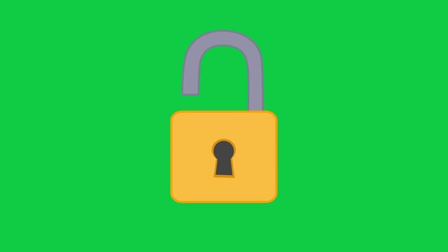 Open lock icon animation for access granted status