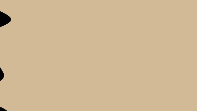 Beige liquid wave splashing across screen, flat wipe transition transparent loop animation