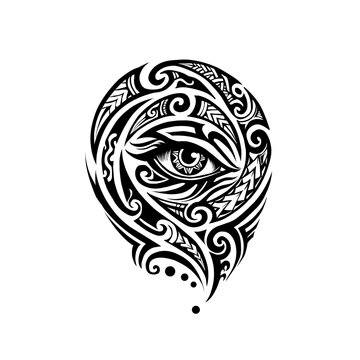 tribal eye tattoo design