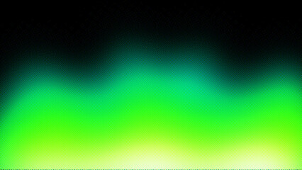 Abstract green neon gradient background with blurry northern lights glow effect © Adi