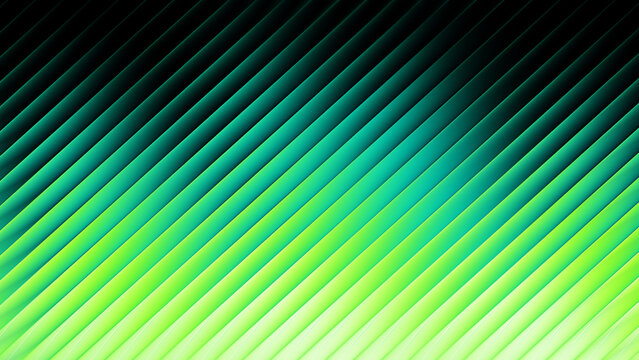 Abstract Modern Background with Diagonal Gradient Lines from Dark Teal to Bright Lime Green