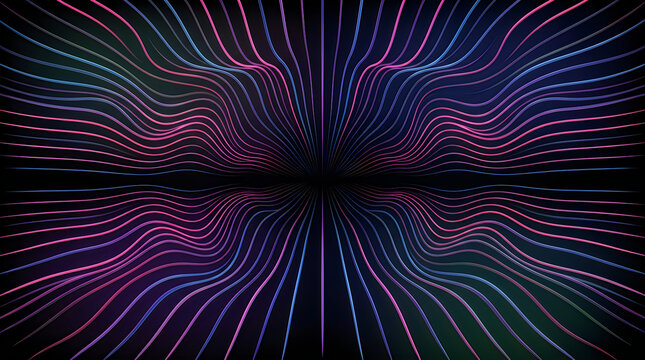 Isolated Neon Lines Concept on Abstract on a transparent background