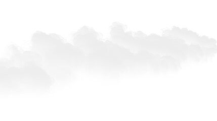 White clouds on a transparent background drifting in the sky during daylight hours in a calm setting © Liubov