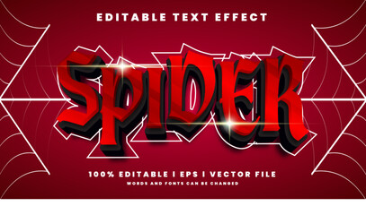 Editable spider 3d text effects © Text monster