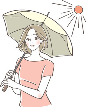 日傘をさす女性