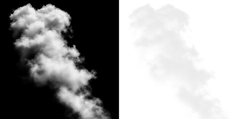 Soft clouds drift on a transparent background in a clear sky during the day © Liubov