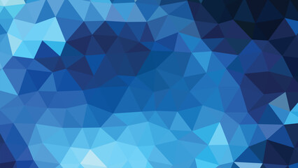 Obraz premium Abstract Blue Low Poly Geometric Background with Polygon Pattern Vector