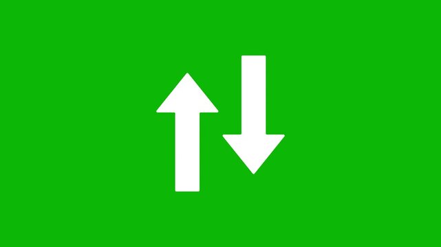 Up and down arrows animation video