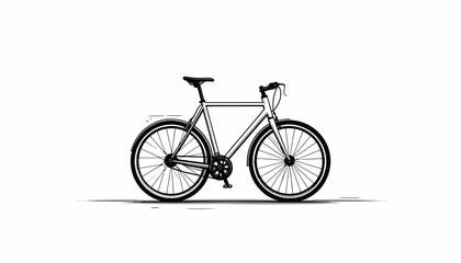 Fototapeta premium Bicycle with black wheels and handle.