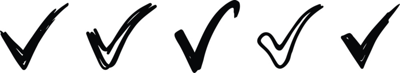 Hand drawn checkmarks and ticks © MdAskirAli