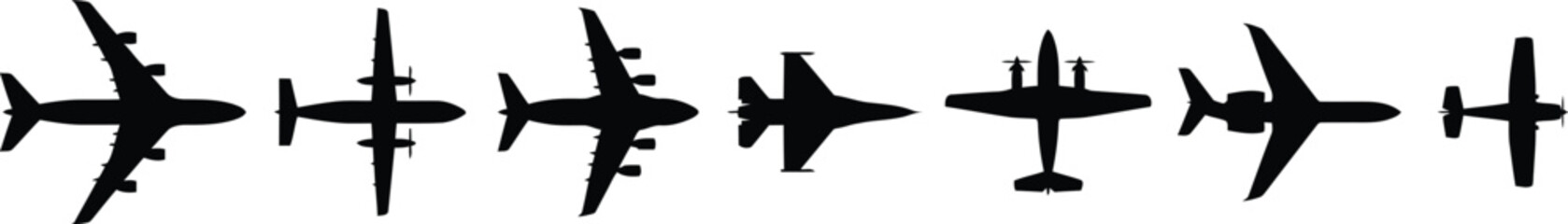 Airplane silhouettes collection © MdAskirAli