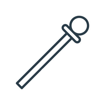 Simple line art pacifier icon.