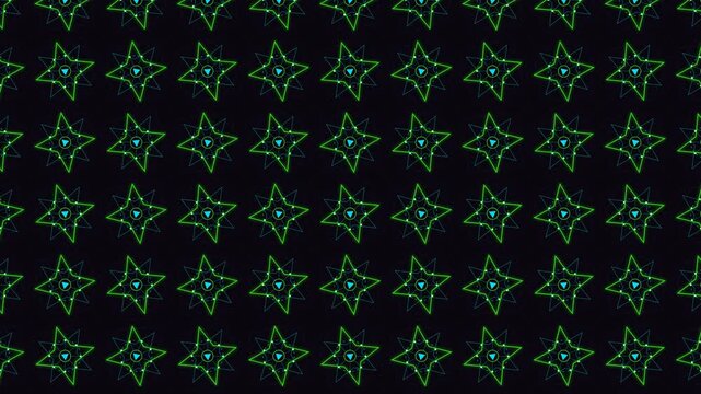 Cyberpunk Islamic Geometric Tessellation 4K Loop - Cyber CircuitLattice Node 22 (Double-Square Octagram) in Volt Purple Neon (Acid Volt Green, Electric Cyan, Glowing Purple, Deep Violet Void). Fu