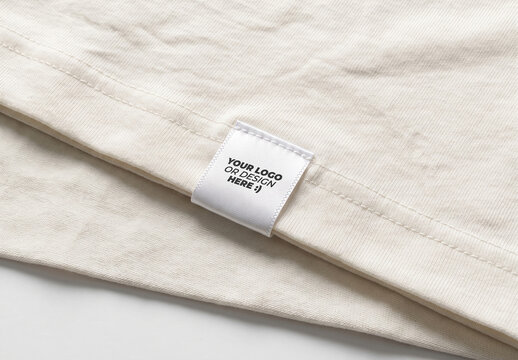 Little Label Below Shirt Design Logo Mockup