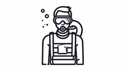Scuba diver in full gear. © cika