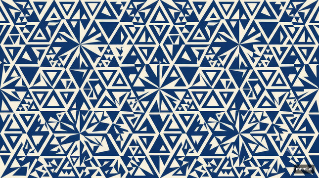 Contemporary Geometric Crystal Kaleidoscope Pattern