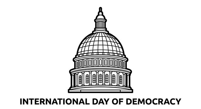 International Day of Democracy Capitol Building Icon