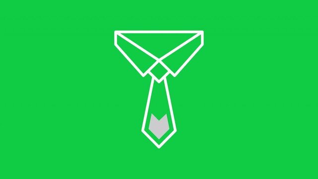 Animated business tie icon for corporate office and professional branding.