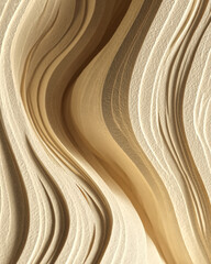 Obraz premium Layered handmade paper forming flowing canyon-like curves