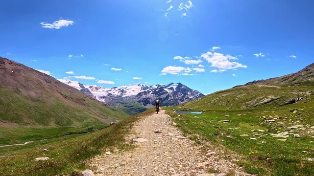 Forni Valley, Santa Caterina Valfurva, Italy, mountain bike descent from the Pizzini refuge