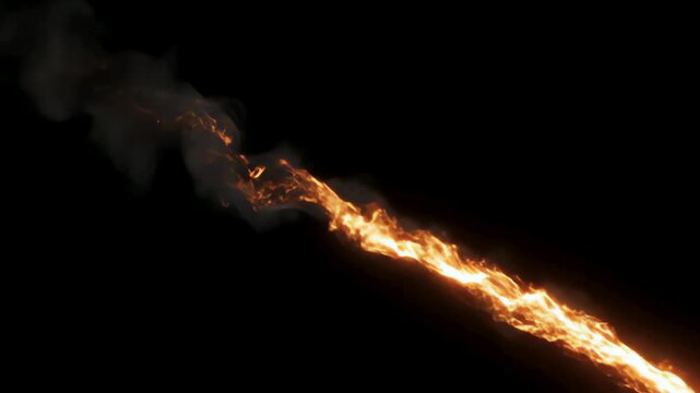 Rose gold curved light slash animation with fast cinematic motion on black background