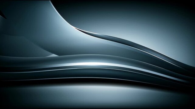 Abstract dark blue flowing waves with soft light elegant smooth motion, abstract motion background for modern creative