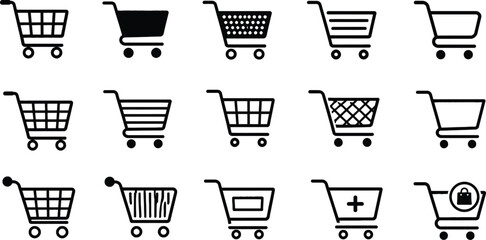 Various shopping cart icons © Md. Musaddik Rahman
