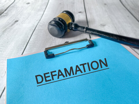 Defamation Law Concept with Judge Gavel and Legal Document
