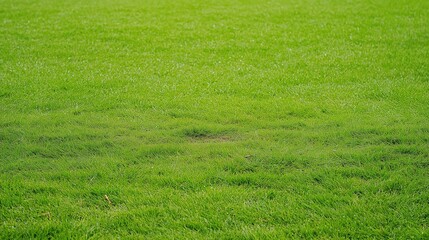 Obraz premium A small patch of missing grass in a perfect green lawn.
