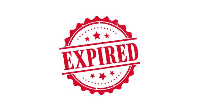 Expired rubber stamp animation video