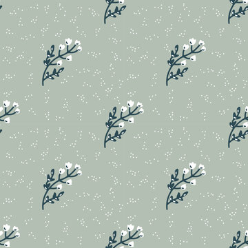 Simple white decorative flowers pattern