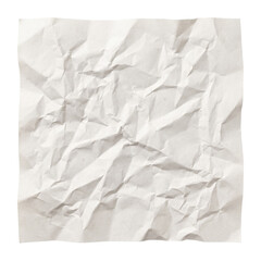 Obraz premium Square piece of highly crumpled white textured paper