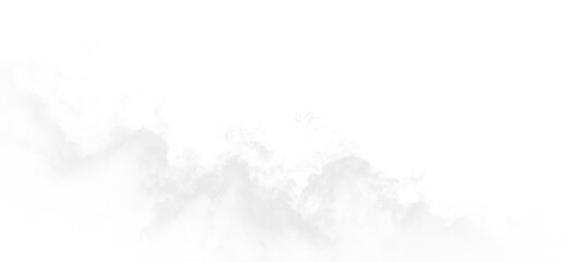 Soft white clouds drifting on a transparent background during daylight hours © Liubov