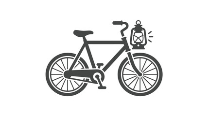 Fototapeta premium Black bicycle with front basket.