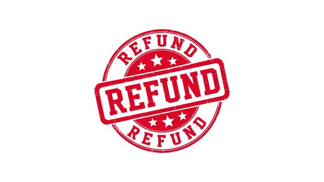 Refund rubber stamp animation video