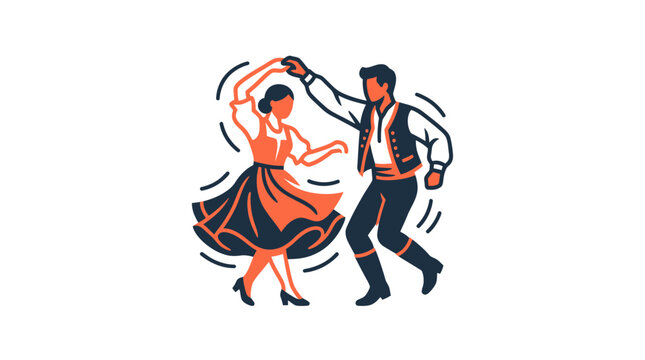 Man and woman dancing together slowly.