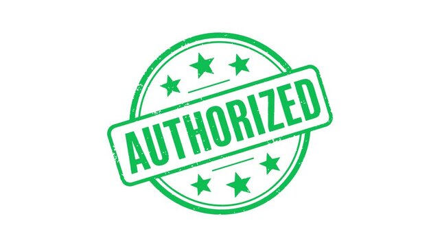 Authorized rubber stamp animation video