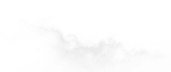 Soft clouds float in the sky on a clear day with a transparent background for design purposes © Liubov