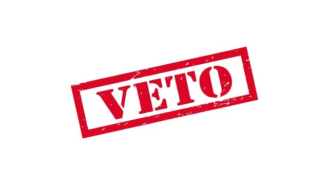 Veto rubber stamp animation video