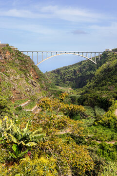 Puente de Los Tilos, street bridge near the laurel forest at Los Tilos on La Palma, Canary Islands, Spain.