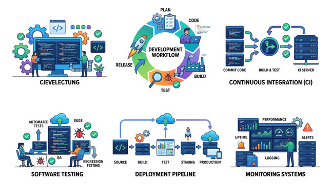 DevOps engineers develop and deploy software with continuous integration and monitoring systems