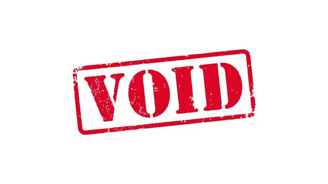 Void rubber stamp animated video