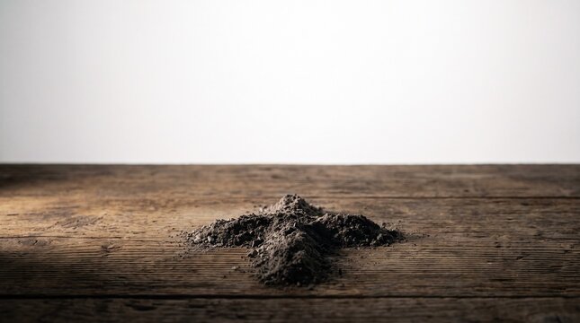 Ash Cross on Rustic Wooden Background