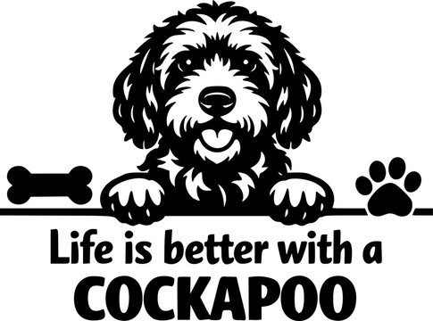 Cockapoo Dog Quote Vector Illustration