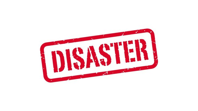 Disaster rubber stamp animated video
